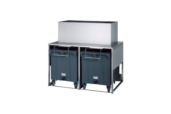  الأسطواني المزدوج متنقل بعجلات لتخزين ونقل الثلج - Brema RB double bin 100