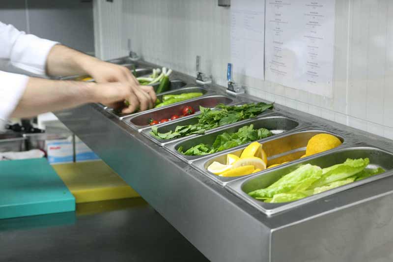 Hotel Kitchen Project Salad preparation make up unit