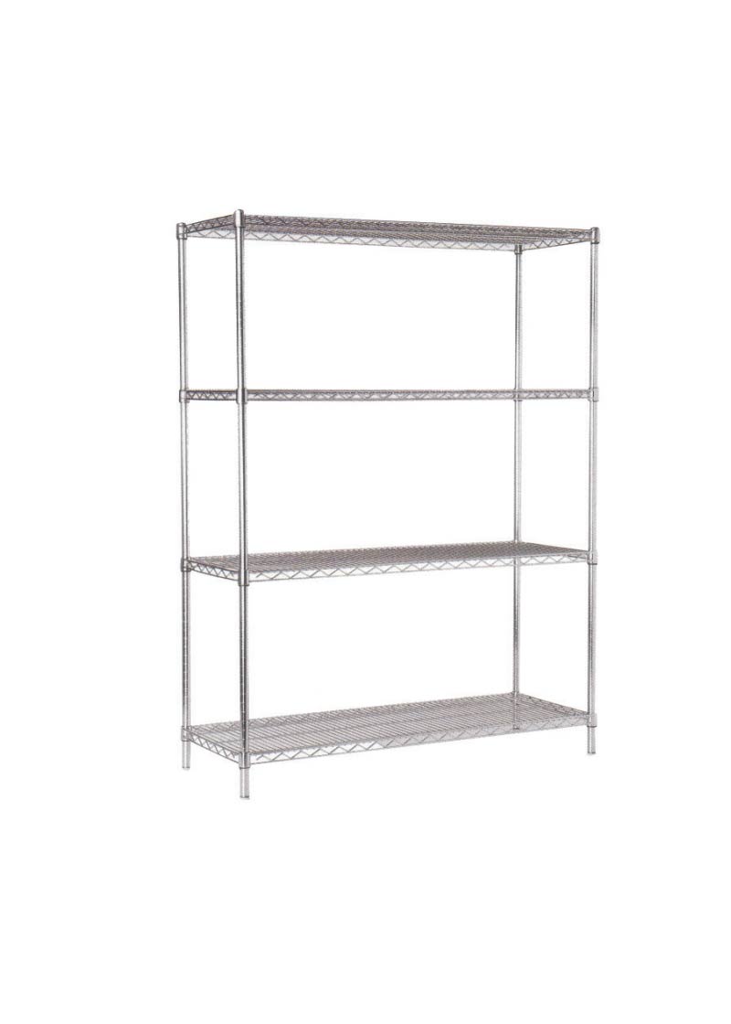 4 Katlı Tel Raf, S-S Dikmeli 53cm Derinlik İstif Rafı - AD-5391