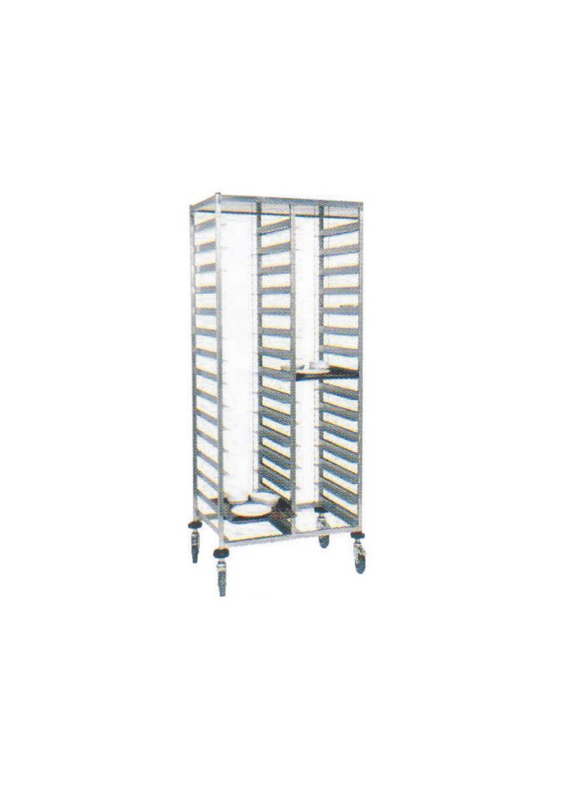 Kirli Servis Tepsi Arabası 40x28cm Tepsi İçin 30 Çift Raylı