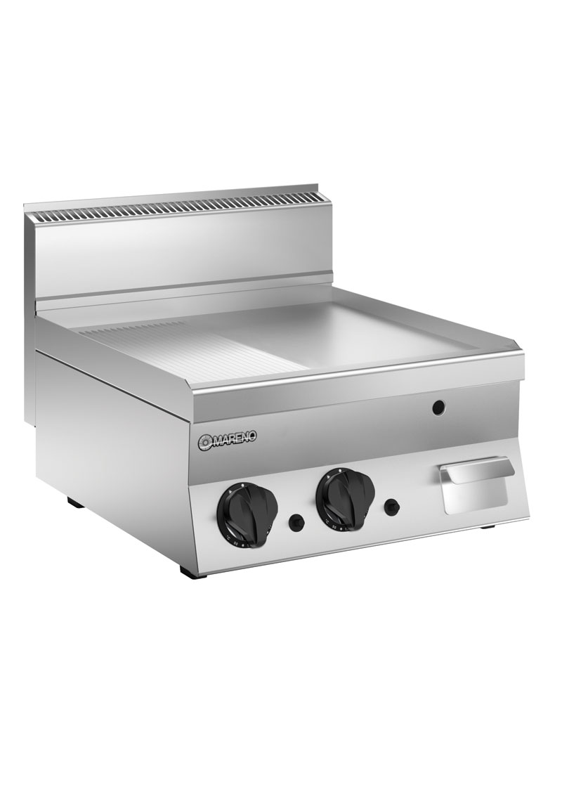 600 Series Fry-Top With 2/3 Smooth 1/3 Ribbed Gas Fry Plate