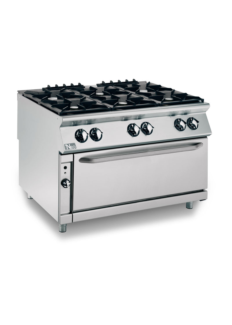900 Series 6 Open Burner Maxi On Gas Oven