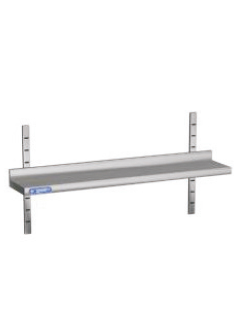 Wall shelf with brackets