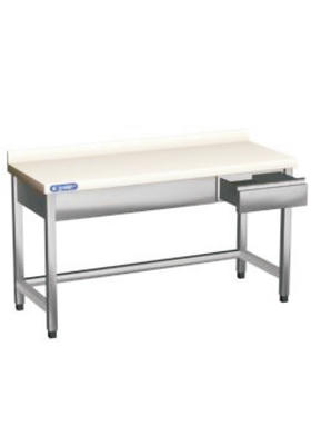 Wooden top, without bottom shelf, with up-stand and drawer(70) ATS-14