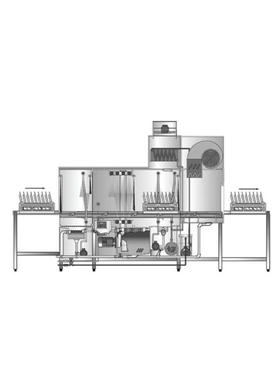 Hobart Two Tank Rack Type Dish Washing Machine With Dryer CS-E-A-22 R/L