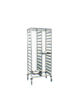 Kirli Servis Tepsi Arabası 40x28cm Tepsi İçin 30 Çift Raylı KTA-30