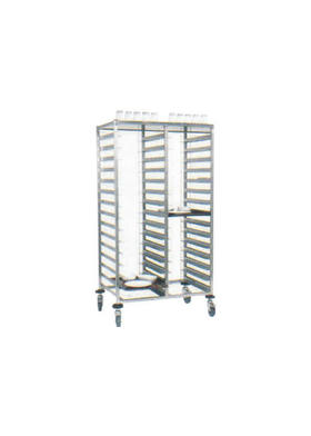 Kirli Servis Tepsi Arabası 53x37cm Tepsi İçin 30 Çift Raylı MB102X