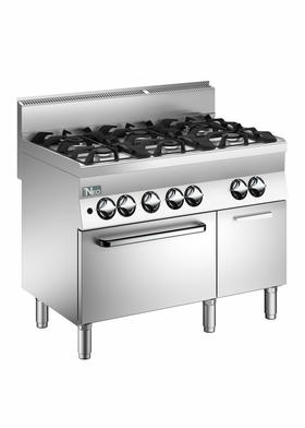 600 Series 6 Open Burner On Gas Oven 110x65x87 cm - C6FG11G