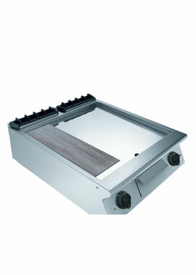 700 Series Fry-Top With 2/3 Smooth 1/3 Ribbed Electric Fry Plate - 80x73x25 cm - FT78EMCST