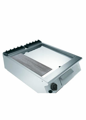 700 Serisi 2/3 Düz 1/3 Oluklu Pleytli Gazlı Izgara - 60x73x25 cm - FT76GMCST