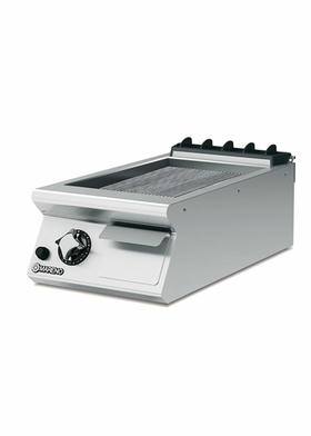 700 Series Chromed Gas Fry-Top With Ribbed Fry Plate - 40x73x25 cm - FT74GRCT