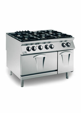 900 Series Gas Cookers 6 Open Burner On Electric Oven - 120x90x87 cm - PC912GFE