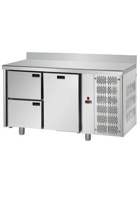 S2000 Tezgah Tip Çekmeceli 1 Kapı + 2 Çekmeceli Soğuk Dolap - T-143-1K-2C-NTV - 143x70x85 cm
