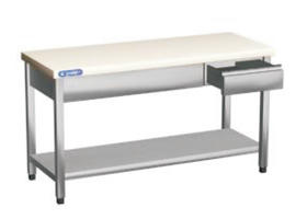 Wooden top, with bottom shelf and up stand with drawer(60) - ATR-090