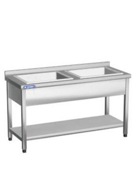 Double Sink Unit with Bottom Shelf - T2ER-14